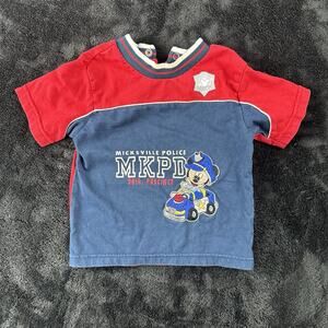 Vintage Mickey Mouse Micksville Police Baby shirt 24 MOS